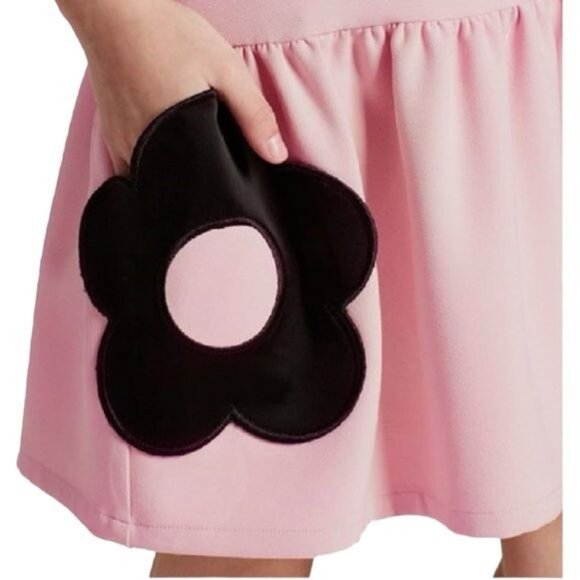 Victoria Beckham Girl Blush Flower Pocket Drop Waist Dress Size XS Pink … - Picture 3 of 10